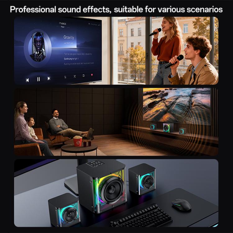 Sistema di altoparlanti Bluetooth Yesido YSW41 da 40 W a 2.1 canali con illuminazione RGB colorata e subwoofer., YSW41