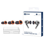 XDcase - 3 paia di inserti auricolari in spugna di silicone di ricambio, White Orange, Black Orange