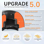 XDcase - 3 paia di inserti auricolari in spugna di silicone di ricambio, White Orange, Black Orange