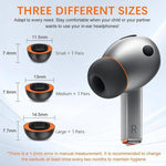 XDcase - 3 paia di inserti auricolari in spugna di silicone di ricambio, White Orange, Black Orange