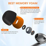 XDcase - 3 paia di inserti auricolari in spugna di silicone di ricambio, White Orange, Black Orange