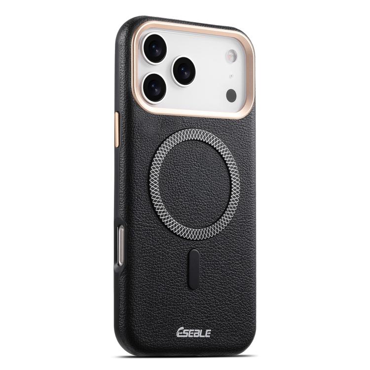 Custodia per telefono magnetica ESEBLE L2 con texture a litchi e lente in metallo., For iPhone 17 Pro Max, For iPhone 17 Pro, For iPhone 17, For iPhone Air, For iPhone 16 Pro Max, For iPhone 16 Pro, For iPhone 16, For iPhone 15 Pro Max