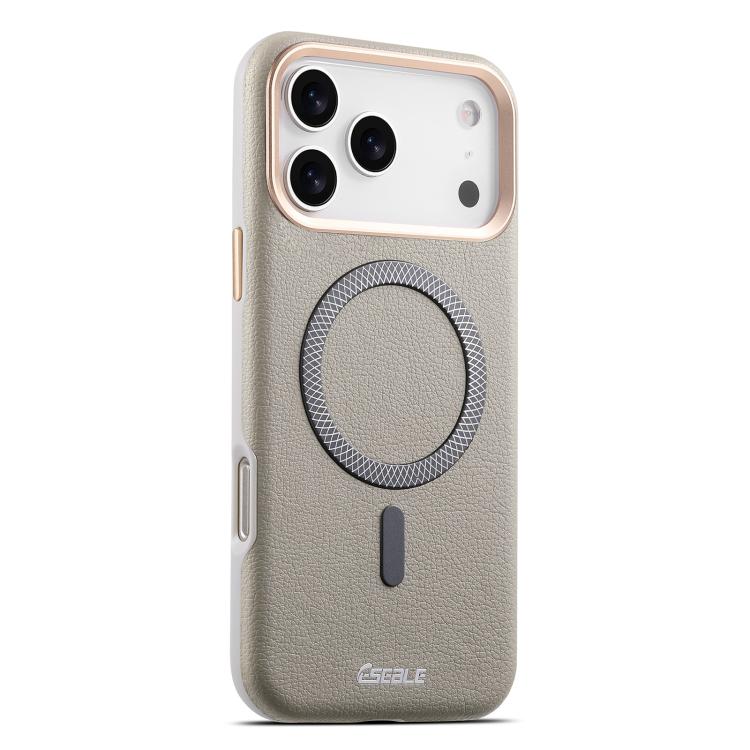 Custodia per telefono magnetica ESEBLE L2 con texture a litchi e lente in metallo., For iPhone 17 Pro Max, For iPhone 17 Pro, For iPhone 17, For iPhone Air, For iPhone 16 Pro Max, For iPhone 16 Pro, For iPhone 16, For iPhone 15 Pro Max