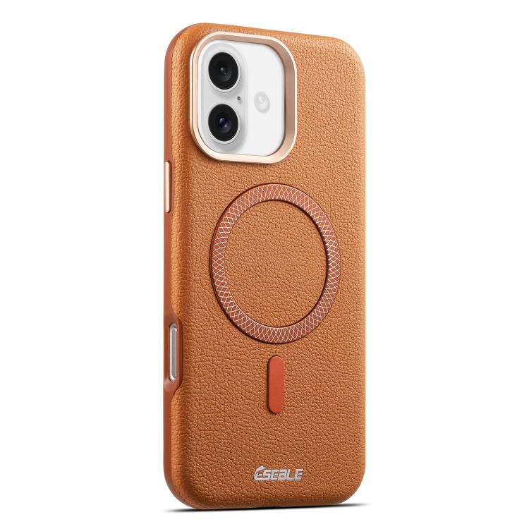 Custodia per telefono magnetica ESEBLE L2 con texture a litchi e lente in metallo., For iPhone 17 Pro Max, For iPhone 17 Pro, For iPhone 17, For iPhone Air, For iPhone 16 Pro Max, For iPhone 16 Pro, For iPhone 16, For iPhone 15 Pro Max