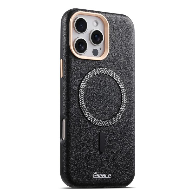Custodia per telefono magnetica ESEBLE L2 con texture a litchi e lente in metallo., For iPhone 17 Pro Max, For iPhone 17 Pro, For iPhone 17, For iPhone Air, For iPhone 16 Pro Max, For iPhone 16 Pro, For iPhone 16, For iPhone 15 Pro Max