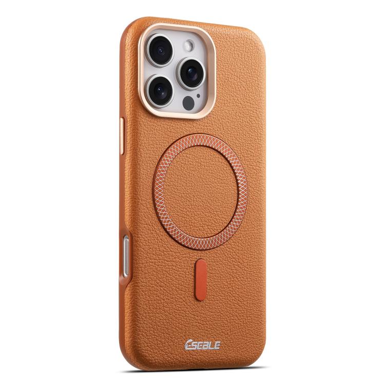 Custodia per telefono magnetica ESEBLE L2 con texture a litchi e lente in metallo., For iPhone 17 Pro Max, For iPhone 17 Pro, For iPhone 17, For iPhone Air, For iPhone 16 Pro Max, For iPhone 16 Pro, For iPhone 16, For iPhone 15 Pro Max