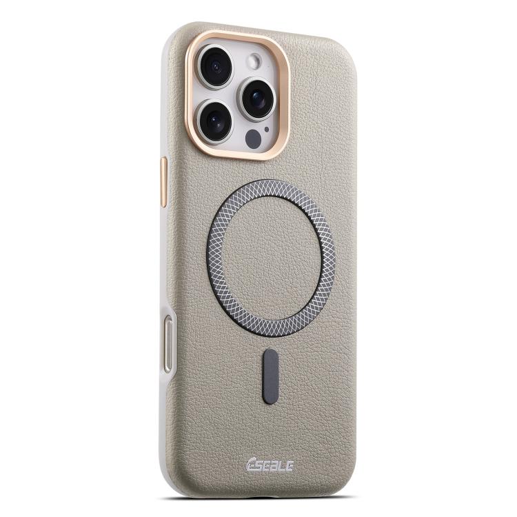 Custodia per telefono magnetica ESEBLE L2 con texture a litchi e lente in metallo., For iPhone 17 Pro Max, For iPhone 17 Pro, For iPhone 17, For iPhone Air, For iPhone 16 Pro Max, For iPhone 16 Pro, For iPhone 16, For iPhone 15 Pro Max