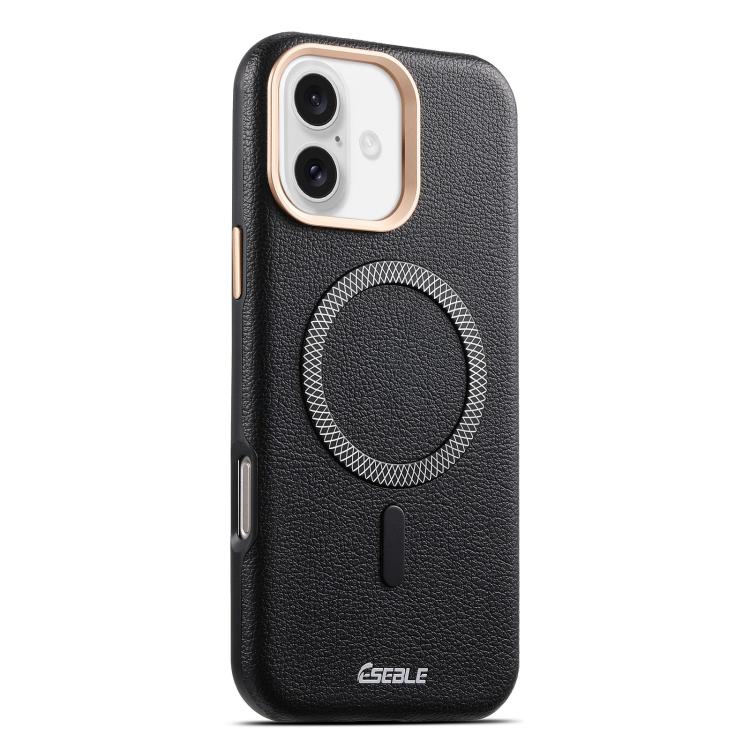 Custodia per telefono magnetica ESEBLE L2 con texture a litchi e lente in metallo., For iPhone 17 Pro Max, For iPhone 17 Pro, For iPhone 17, For iPhone Air, For iPhone 16 Pro Max, For iPhone 16 Pro, For iPhone 16, For iPhone 15 Pro Max