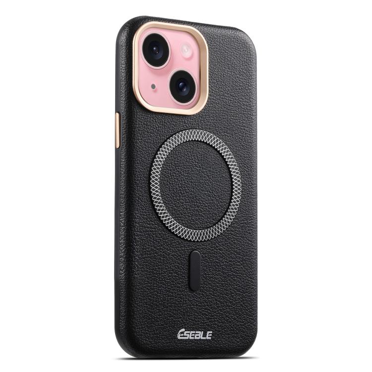 Custodia per telefono magnetica ESEBLE L2 con texture a litchi e lente in metallo., For iPhone 15 Pro, For iPhone 15, For iPhone 14 / 13, For iPhone 14 Pro, For iPhone 14 Pro Max, For iPhone 13 Pro Max, For iPhone 13 Pro
