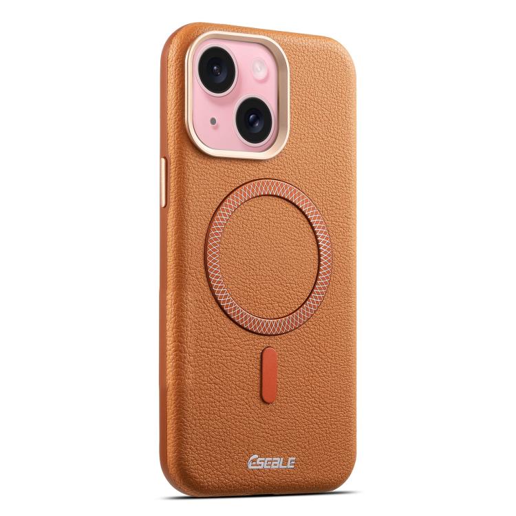 Custodia per telefono magnetica ESEBLE L2 con texture a litchi e lente in metallo., For iPhone 15 Pro, For iPhone 15, For iPhone 14 / 13, For iPhone 14 Pro, For iPhone 14 Pro Max, For iPhone 13 Pro Max, For iPhone 13 Pro