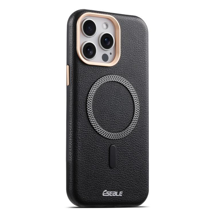 Custodia per telefono magnetica ESEBLE L2 con texture a litchi e lente in metallo., For iPhone 15 Pro, For iPhone 15, For iPhone 14 / 13, For iPhone 14 Pro, For iPhone 14 Pro Max, For iPhone 13 Pro Max, For iPhone 13 Pro
