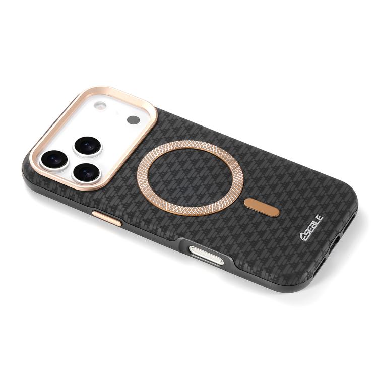 Custodia magnetica per telefono ESEBLE L3 con lente in metallo e protezione triangolare., For iPhone 17 Pro Max, For iPhone 17 Pro