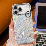 Custodia per telefono in TPU con cinturino da polso e pellicola protettiva per obiettivo, con texture a onde., For iPhone 17 Pro Max, For iPhone 17 Pro, For iPhone 17, For iPhone Air, For iPhone 16 Pro Max, For iPhone 16 Pro, For iPhone 16 Plus        ...