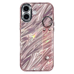 Custodia per telefono in TPU con cinturino da polso e pellicola protettiva per obiettivo, con texture a onde., For iPhone 17 Pro Max, For iPhone 17 Pro, For iPhone 17, For iPhone Air, For iPhone 16 Pro Max, For iPhone 16 Pro, For iPhone 16 Plus        ...