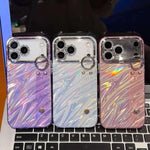 Custodia per telefono in TPU con cinturino da polso e pellicola protettiva per obiettivo, con texture a onde., For iPhone 17 Pro Max, For iPhone 17 Pro, For iPhone 17, For iPhone Air, For iPhone 16 Pro Max, For iPhone 16 Pro, For iPhone 16 Plus        ...