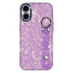 Custodia per telefono in TPU con cinturino da polso e pellicola protettiva per obiettivo, con texture a guscio placcato., For iPhone 17 Pro Max, For iPhone 17 Pro, For iPhone 17, For iPhone Air, For iPhone 16 Pro Max, For iPhone 16 Pro, For iPhone 16 P...