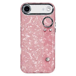 Custodia per telefono in TPU con cinturino da polso e pellicola protettiva per obiettivo, con texture a guscio placcato., For iPhone 17 Pro Max, For iPhone 17 Pro, For iPhone 17, For iPhone Air, For iPhone 16 Pro Max, For iPhone 16 Pro, For iPhone 16 P...