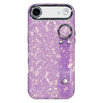 Custodia per telefono in TPU con cinturino da polso e pellicola protettiva per obiettivo, con texture a guscio placcato., For iPhone 17 Pro Max, For iPhone 17 Pro, For iPhone 17, For iPhone Air, For iPhone 16 Pro Max, For iPhone 16 Pro, For iPhone 16 P...