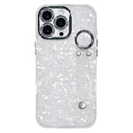 Custodia per telefono in TPU con cinturino da polso e pellicola protettiva per obiettivo, con texture a guscio placcato., For iPhone 17 Pro Max, For iPhone 17 Pro, For iPhone 17, For iPhone Air, For iPhone 16 Pro Max, For iPhone 16 Pro, For iPhone 16 P...