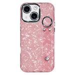 Custodia per telefono in TPU con cinturino da polso e pellicola protettiva per obiettivo, con texture a guscio placcato., For iPhone 15 Pro Max, For iPhone 15 Pro, For iPhone 15, For iPhone 14, For iPhone 14 Pro, For iPhone 14 Pro Max                  ...