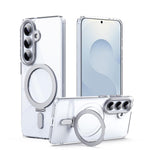 Custodia per telefono antiurto MagSafe Airbag con finitura satinata e supporto pieghevole, For Samsung Galaxy S26+ 5G, For Samsung Galaxy S26 Ultra 5G, For Samsung Galaxy S26 5G
