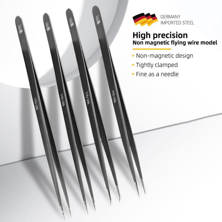 Pinzette BEST in acciaio inossidabile non magnetico ad alta durezza, BST-Q11, BST-Q12, BST-Q13, BST-Q14