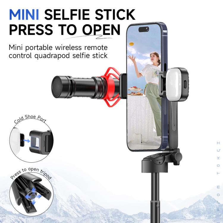 Mini treppiede selfie stick wireless 410mm con telecomando