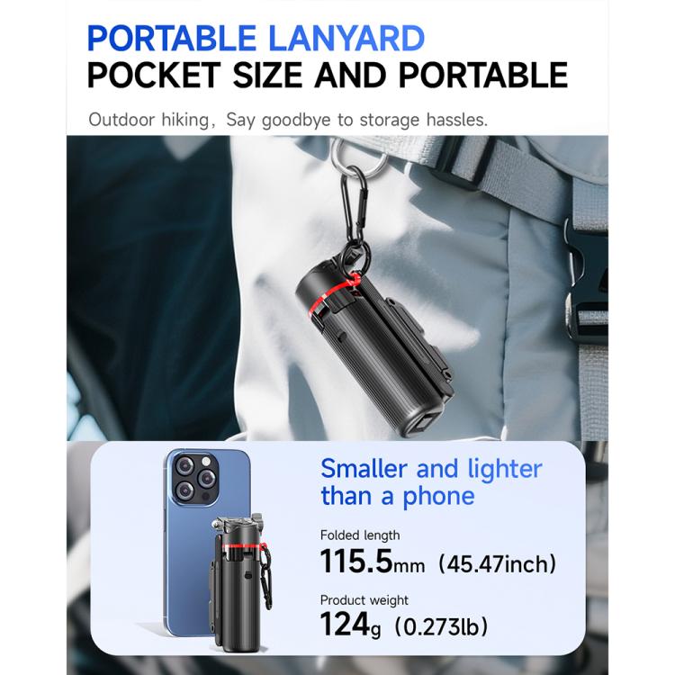Mini treppiede selfie stick wireless 410mm con telecomando