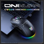 ONIKUMA CW935 12800DPI 2.4GHz + BT + Wired Tri-mode RGB Wireless Mouse, CW935