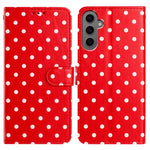 Custodia per telefono in ecopelle con motivo a pois, For Samsung Galaxy S24 FE 5G, For Samsung Galaxy S24 Ultra 5G, For Samsung Galaxy S24+ 5G, For Samsung Galaxy S24 5G