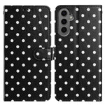 Custodia per telefono in ecopelle con motivo a pois, For Samsung Galaxy S24 FE 5G, For Samsung Galaxy S24 Ultra 5G, For Samsung Galaxy S24+ 5G, For Samsung Galaxy S24 5G