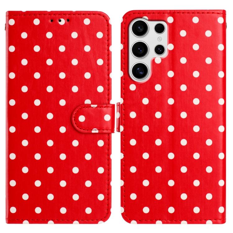 Custodia per telefono in ecopelle con motivo a pois, For Samsung Galaxy S25 FE 5G, For Samsung Galaxy S25 5G, For Samsung Galaxy S25+ 5G, For Samsung Galaxy S25 Ultra 5G
