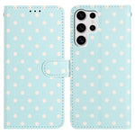 Custodia per telefono in ecopelle con motivo a pois, For Samsung Galaxy S24 FE 5G, For Samsung Galaxy S24 Ultra 5G, For Samsung Galaxy S24+ 5G, For Samsung Galaxy S24 5G