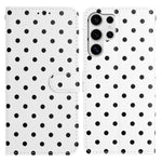 Custodia per telefono in ecopelle con motivo a pois, For Samsung Galaxy S23 FE 5G, For Samsung Galaxy S23 Ultra 5G, For Samsung Galaxy S23+ 5G, For Samsung Galaxy S23 5G