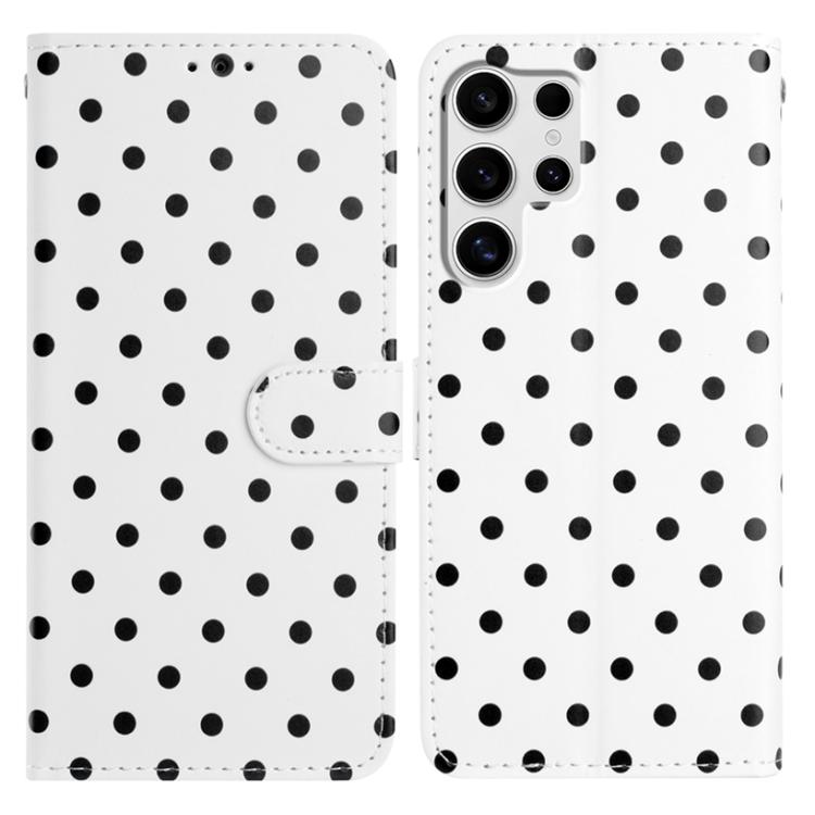 Custodia per telefono in ecopelle con motivo a pois, For Samsung Galaxy S23 FE 5G, For Samsung Galaxy S23 Ultra 5G, For Samsung Galaxy S23+ 5G, For Samsung Galaxy S23 5G