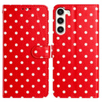 Custodia per telefono in ecopelle con motivo a pois, For Samsung Galaxy S23 FE 5G, For Samsung Galaxy S23 Ultra 5G, For Samsung Galaxy S23+ 5G, For Samsung Galaxy S23 5G