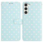 Custodia per telefono in ecopelle con motivo a pois, For Samsung Galaxy S23 FE 5G, For Samsung Galaxy S23 Ultra 5G, For Samsung Galaxy S23+ 5G, For Samsung Galaxy S23 5G