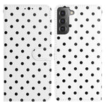 Custodia per telefono in ecopelle con motivo a pois, For Samsung Galaxy S21 FE 5G, For Samsung Galaxy S21 5G, For Samsung Galaxy S21+ 5G, For Samsung Galaxy S21 Ultra 5G