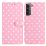 Custodia per telefono in ecopelle con motivo a pois, For Samsung Galaxy S21 FE 5G, For Samsung Galaxy S21 5G, For Samsung Galaxy S21+ 5G, For Samsung Galaxy S21 Ultra 5G