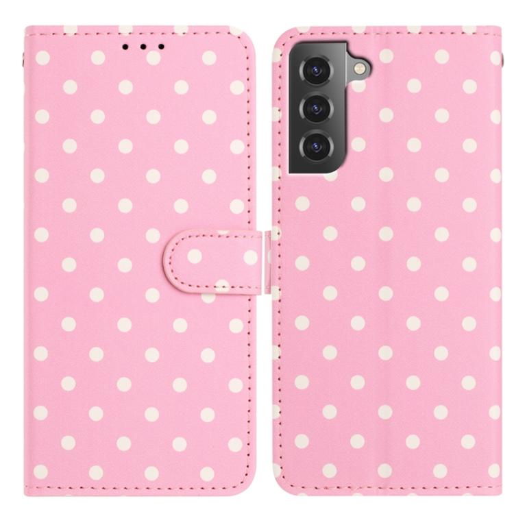 Custodia per telefono in ecopelle con motivo a pois, For Samsung Galaxy S21 FE 5G, For Samsung Galaxy S21 5G, For Samsung Galaxy S21+ 5G, For Samsung Galaxy S21 Ultra 5G