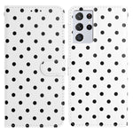 Custodia per telefono in ecopelle con motivo a pois, For Samsung Galaxy S21 FE 5G, For Samsung Galaxy S21 5G, For Samsung Galaxy S21+ 5G, For Samsung Galaxy S21 Ultra 5G