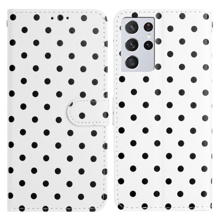 Custodia per telefono in ecopelle con motivo a pois, For Samsung Galaxy S21 FE 5G, For Samsung Galaxy S21 5G, For Samsung Galaxy S21+ 5G, For Samsung Galaxy S21 Ultra 5G