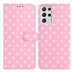 Custodia per telefono in ecopelle con motivo a pois, For Samsung Galaxy S21 FE 5G, For Samsung Galaxy S21 5G, For Samsung Galaxy S21+ 5G, For Samsung Galaxy S21 Ultra 5G