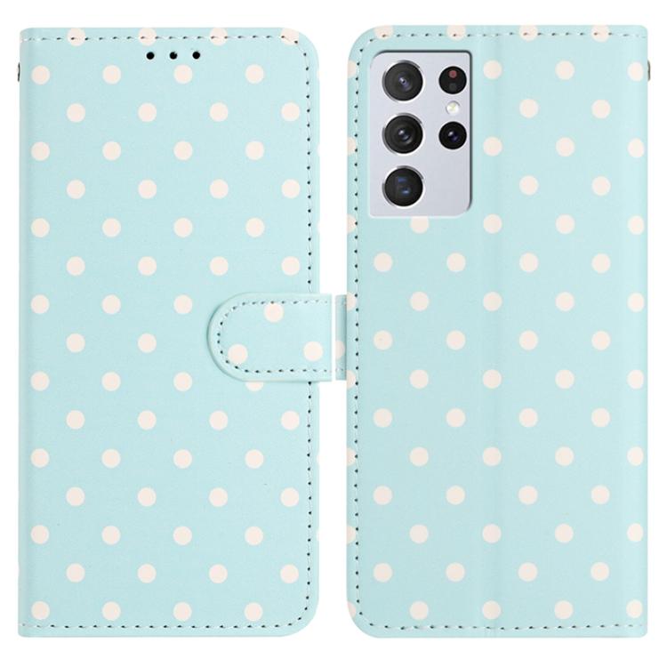 Custodia per telefono in ecopelle con motivo a pois, For Samsung Galaxy S21 FE 5G, For Samsung Galaxy S21 5G, For Samsung Galaxy S21+ 5G, For Samsung Galaxy S21 Ultra 5G