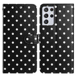 Custodia per telefono in ecopelle con motivo a pois, For Samsung Galaxy S21 FE 5G, For Samsung Galaxy S21 5G, For Samsung Galaxy S21+ 5G, For Samsung Galaxy S21 Ultra 5G