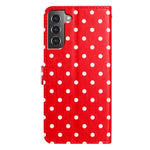 Custodia per telefono in ecopelle con motivo a pois, For Samsung Galaxy S21 FE 5G, For Samsung Galaxy S21 5G, For Samsung Galaxy S21+ 5G, For Samsung Galaxy S21 Ultra 5G