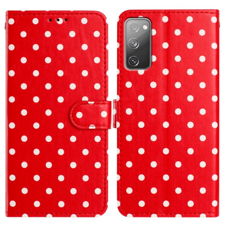 Custodia per telefono in ecopelle con motivo a pois, For Samsung Galaxy S20 FE, For Samsung Galaxy S22 Ultra 5G, For Samsung Galaxy S22+ 5G, For Samsung Galaxy S22 5G