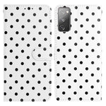 Custodia per telefono in ecopelle con motivo a pois, For Samsung Galaxy S20 FE, For Samsung Galaxy S22 Ultra 5G, For Samsung Galaxy S22+ 5G, For Samsung Galaxy S22 5G