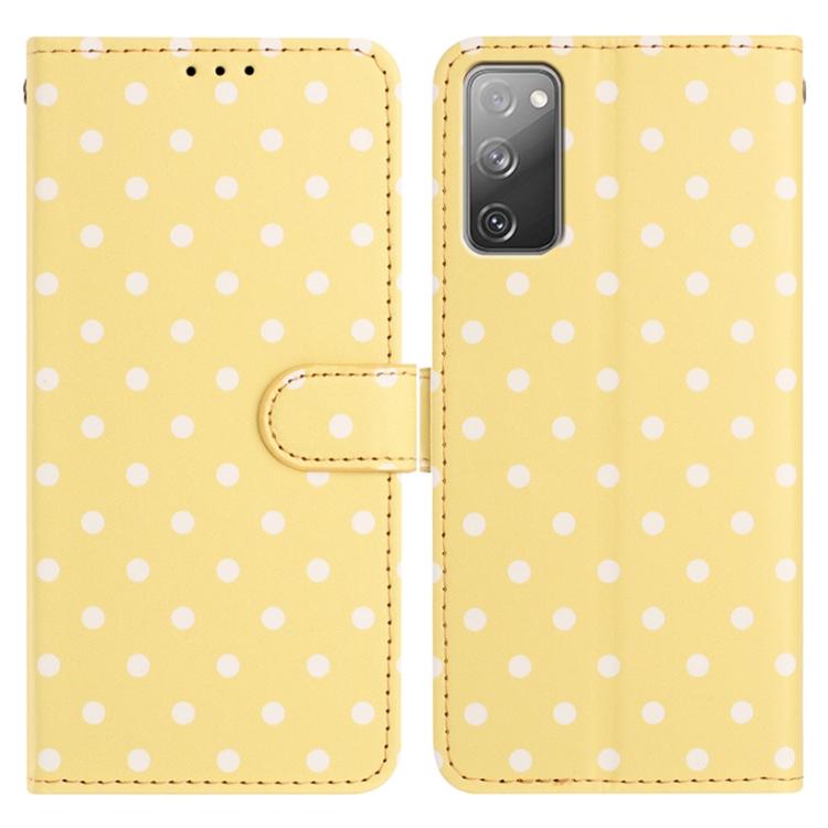 Custodia per telefono in ecopelle con motivo a pois, For Samsung Galaxy S20 FE, For Samsung Galaxy S22 Ultra 5G, For Samsung Galaxy S22+ 5G, For Samsung Galaxy S22 5G