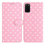 Custodia per telefono in ecopelle con motivo a pois, For Samsung Galaxy S20+